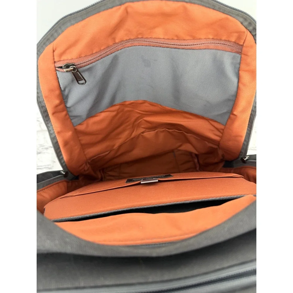 Bellroy Classic Backpack Charcoal Black Canvas Leather Trim Laptop Bag 18in